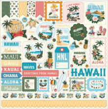 Carta Bella Cardstock Stickers 12X12 - Hawaii