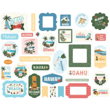 Carta Bella Cardstock Die-Cuts 34/Pkg - Hawaii Icons