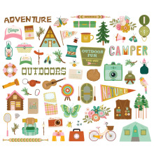 Simple Stories Bits &amp; Pieces Die-Cuts 63/Pkg - Trail Mix  UTG�ENDE