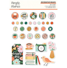 Simple Stories Self-Adhesive Brads - My Story UTG�ENDE