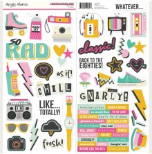 Simple Stories Sticker Sheet 12X12 - Totally 80�s Icons