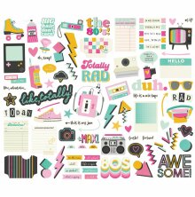 Simple Stories Bits &amp; Pieces Die-Cuts 86/Pkg - Totally 80�s