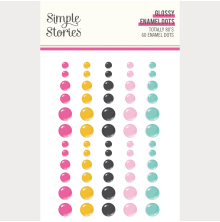 Simple Stories Enamel Dots 60/Pkg - Totally 80�s
