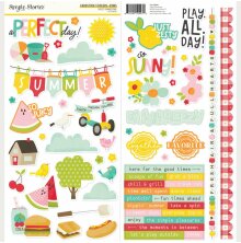 Simple Stories Sticker Sheet 12X12 - Sweet Summertime Icons
