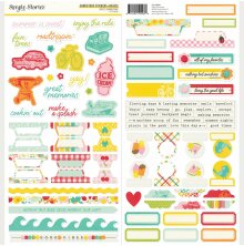 Simple Stories Sticker Sheet 12X12 - Sweet Summertime Basics