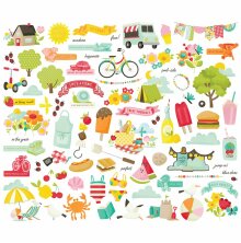 Simple Stories Bits &amp; Pieces Die-Cuts 80/Pkg - Sweet Summertime