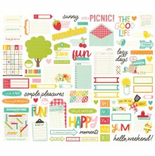 Simple Stories Bits &amp; Pieces Die-Cuts 77/Pkg - Sweet Summertime Journal