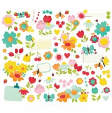 Simple Stories Bits &amp; Pieces Die-Cuts 61/Pkg - Sweet Summertime Floral