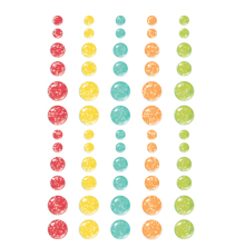 Simple Stories Enamel Dots 60/Pkg - Sweet Summertime