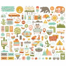 Simple Stories Bits &amp; Pieces Die-Cuts 116/Pkg - Open Road Icons