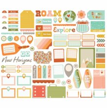 Simple Stories Bits &amp; Pieces Die-Cuts 90/Pkg - Open Road Journal