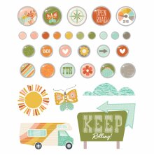 Simple Stories Self-Adhesive Brads - Open Road