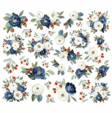 Simple Stories Bits &amp; Pieces Die-Cuts 30/Pkg - Simple Vintage Sand &amp; Sea Floral