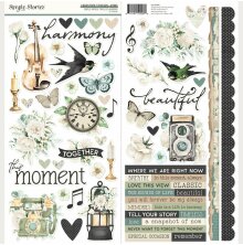 Simple Stories Sticker Sheet 12X12 - Simple Vintage Timeless Harmony Icons