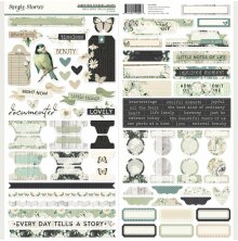 Simple Stories Sticker Sheet 12X12 - Simple Vintage Timeless Harmony Basics