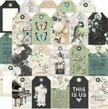 Simple Stories Timeless Harmony Double-Sided Paper 12X12 - Tag Elements