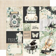 Simple Stories Timeless Harmony Double-Sided Paper 12X12 - Combo Elements
