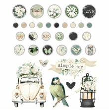 Simple Stories Self-Adhesive Brads - Simple Vintage Timeless Harmony