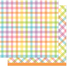 Lawn Fawn Giddy for Gingham Paper 12X12 - Ambrosia Salad LF4016