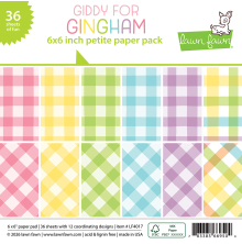 Lawn Fawn Petite Paper Pack 6X6 - Giddy for Gingham LF4017