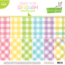 Lawn Fawn Collection Pack 12X12 - Giddy for Gingham LF4018