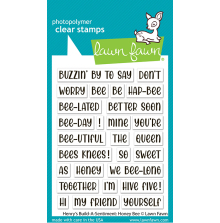 Lawn Fawn Clear Stamps 3X4 - Henrys Build-A-Sentiment: Honey Bee LF4128