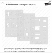 Lawn Fawn Coloring Stencils - Make Lemonade! LF4124