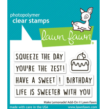 Lawn Fawn Clear Stamps 2X3 - Make Lemonade! Add-On LF4125