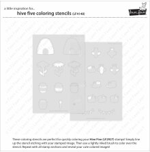 Lawn Fawn Coloring Stencils - Hive Five LF4148