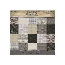 Tim Holtz Idea-ology Double- Sided Cardstock 8X8 - Charcoal