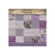 Tim Holtz Idea-ology Double- Sided Cardstock 8X8 - Purple
