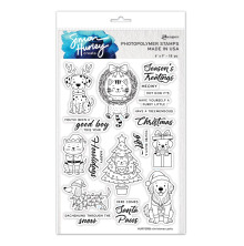 Simon Hurley create. Clear Stamps 6X9 - Christmas Pets