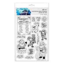 Simon Hurley create. Clear Stamps 6X9 - Naughty or Nice