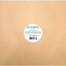 49 And Market Essential Cardstock 12X12 20/Pkg - Kraft