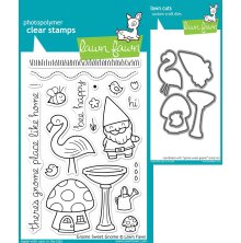 Lawn Fawn Clear Stamp &amp; Die Bundle - Gnome Sweet Gnome LF518 UTG�ENDE