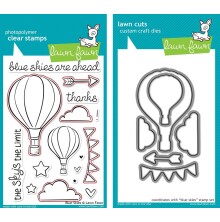 Lawn Fawn Clear Stamp &amp; Die Bundle - Blue Skies LF511 UTG�ENDE