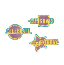 Sizzix Thinlits Dies by Seth Apter - Word Wafers Birthday 667132