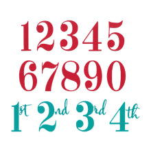 Sizzix Thinlits Dies - Grand Numbers 667142