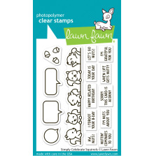 Lawn Fawn Clear Stamps 3X4 - Simply Celebrate Squirrels LF3881