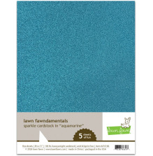 Lawn Fawn Cardstock - Sparkle Aquamarine LF4166