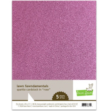 Lawn Fawn Cardstock - Sparkle Rose LF4167