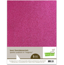 Lawn Fawn Cardstock - Sparkle Magenta LF4168