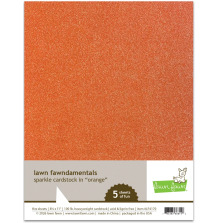 Lawn Fawn Cardstock - Sparkle Orange LF4170