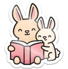 Lawn Fawn Vinyl Sticker - Reading Bunnies LF4225