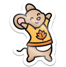 Lawn Fawn Vinyl Sticker - Fall Mouse LF4224