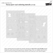 Lawn Fawn Coloring Stencils - Hocus Purr-Cus! LF4188