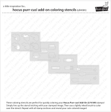 Lawn Fawn Coloring Stencils - Hocus Purr-Cus! Add-On LF4191