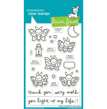 Lawn Fawn Clear Stamps 4X6 - I Like Cute Moths LF4192