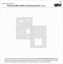 Lawn Fawn Coloring Stencils - Fortune Teller Tabby LF4227
