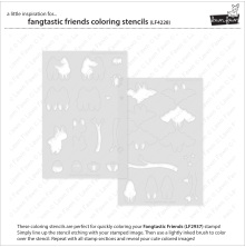 Lawn Fawn Coloring Stencils - Fangtastic Friends LF4228